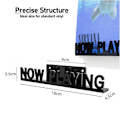 Pikkukuva 4 / 5: Seinään kiinnitettävä CD- ja levyhylly akryylillä \"Now Playing\" -tekstillä kotiin, musta