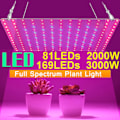 Pikkukuva 4 / 5: 3000W LED-kasvikasvatuslamppu, täyden spektrin LED, säädettävä, 169 LEDiä