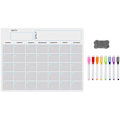 Miniatyrbild 1 av 5: A3 Magnetisk Whiteboard Kalender Torkbar Tavla Set Veckoplaner Whiteboard för Kylskåp Kök Hem 17X12 Tum