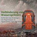 Miniatyrbild 5 av 5: Vandringsryggsäck 60L vandringsryggsäck reseryggsäck utomhusryggsäck för vandring