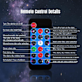 Miniatyrbillede 6 af 9: Galaxylampe / Natlampe / Stjernehimmel Projektor med Bluetooth black Plastic