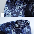 Pikkukuva 4 / 5: Herr Extra Lång Blommig Paisley Slips och Näsduk Set