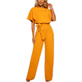 Miniatyrbilde 1 av 5: Dame Jumpsuit Romper Strandferie Kropp Raka ben Gul Yellow M