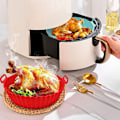 Miniatyrbilde 6 av 8: Airfryer Silikonform, varmluftsfritös, 2 stk gjenbrukbare non-stick 21,5 cm