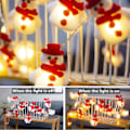 Miniatyrbilde 4 av 5: Julelys med snømann - 3 meter, 20 lys