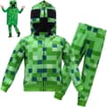2-pak børnekostumer Minecraft til børn, langærmet trøje med hætte og bukser-FA- 150cm