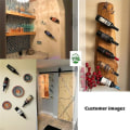 Miniatyrbild 3 av 4: 4-pack väggmonterade vinflaskhållare i metall