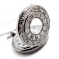 Pikkukuva 10 / 10: Steampunk-tyyli vintage-taskukello ketjulla 2