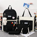 Pikkukuva 1 / 10: 5ST/ SET Reppu Koululaukku BALCK AND WHITE Balck and White