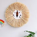 Miniatyrbild 3 av 3: Vävda trådtecknade L-ion Tiger Macrame Tassel Huvud Vägg Hängande Dekor 19.6in Style 1
