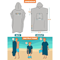 Miniatyrbillede 4 af 5: Bytrock Ekstra stor tyk strandhåndklæde med hætte. Surfponcho til mænd og kvinder for nem omklædning offentligt. Hurtigtørrende mikrofiberhåndklæde til stranden