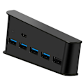 Miniatyrbillede 1 af 5: PS5 USB HUB-konverter USB højhastigheds transmissionsekstension Black