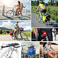Miniatyrbilde 4 av 4: Bakre sykkelstativ med 50 kg kapasitet, justerbar MTB sykkelbagasje R
