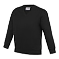 Miniatyrbilde 1 av 2: AWDis Academy Barn/Barn Junior V-hals Skoltrøye/Sweatshirt Svart 3-4 Years Black