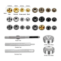 Miniatyrbilde 3 av 5: Snap Clasps Kit, 120pcs Metal Snaps Set med hulltang og 4p