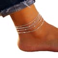 5 st Fotlänkar Anklets Vristlänkar Fotkedjor - Kedja & Kula-FA11- silver