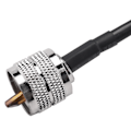 Pikkukuva 4 / 4: 15m UHF Koaksiaalikaapeli RG58 Koaksiaalikaapeli PL259 Kaapel 50 Ohm CB-Radioantennikaapeli UHF Uros - UHF Uros