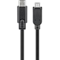 Pikkukuva 1 / 3: USB 2.0 -kaapeli USB-C™ - Micro-B 2.0, musta