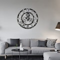 Miniatyrbild 7 av 7: Rustik väggklocka 80 cm - Silver