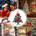 Miniatyrbilde 3 av 4: Mini kunstig juletre Borddekorasjon med LED-lys BD