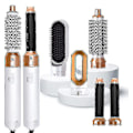 Miniatyrbillede 1 af 4: 5-i-1 Hårtørrer & Stylingværktøj Airwrap Air Styler med Varmeluftbørste, Hårtørrer, Retter, Krøllejern (hvid Go -cdsx