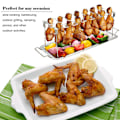 Miniatyrbillede 2 af 5: Kyllingebenstativ i rustfrit stål - Grillholder til kyllingeben - BBQ Non-stick STAINLESS STEEL CHICKEN LEG RACK