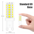 Miniatyrbild 2 av 5: G9 LED-lampor, 5W motsvarande 40W halogenlampa vit 6000K flimmer