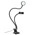Miniatyrbilde 4 av 8: Klippbar sammenleggbar LED-lampe med høy lysstyrke Tattoo-lampe Justerbar neglekunstlampe Svart