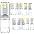Miniatyrbilde 1 av 5: G9 LED Pærer 1.5 W Tilsvarende 20 W Halogen Kaldt Hvitt Lys 6000K, AC 220-240V, Ikke Dimbar, Mini Pære, Flimmerfri, Pakke med 10