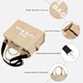 Pikkukuva 3 / 5: Damen Canvas-Shopper Casual Canvas-Messenger Bag Schultertasche Kaki