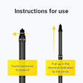 Pikkukuva 3 / 5: Ultralång kolfiber osynlig Selfie Stick Justerbar förlängningsstav för Insta360 ONE X2 / ONE R / ONE X selfiestick