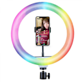 Miniatyrbillede 1 af 4: 10 tommer Fill Light Set Rgb Light Desktop Stand Selfie Ring Light Led Syv Farve Beauty Fill Light (FMY)