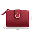 Miniatyrbilde 3 av 10: Kort Lommebok Dame Clutch Veske RØD red
