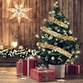 Miniatyrbilde 4 av 5: En LED-lystrebelte for juletredekorasjon - gullbånd