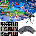 Miniatyrbilde 1 av 5: Jul 12 lysbilder LED-projektor lommelykt hage landskap innendørs/utendørs Xmas festlampe lys
