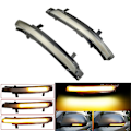 Miniatyrbilde 1 av 5: 2 stk for Skoda Octavia 2009-2013 Superb 2008-2014 Dynamisk LED Blinklys Sekvensiell Indikator Speil Blinklys Dynamic Gray