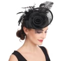 Miniatyrbilde 1 av 2: Blomsterfjær Hodebånd Fascinator Bryllupshodeplagg Dame Race
