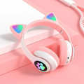 Pikkukuva 2 / 6: Uudet lasten Bluetooth-kuulokkeet, taitettavat LED-valoilla Rosa