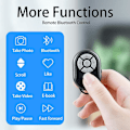 Miniatyrbild 5 av 5: Bluetooth-fjärrkontroll för videokamera för iPhone, Xiaomi, Samsung, Oppo och Android-mobiltelefoner för Tiktok, Movie Page Turning White