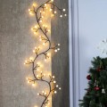 Miniatyrbillede 2 af 5: Brun Gren Gren 8,8Ft 84 Led Frosted Ball Lights Indendørs Udendørs
