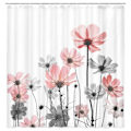 Miniatyrbillede 1 af 7: Blommedusjforhæng Akvarel Lille Badeværelse i Frisk Stil Vandafvisende Polyester Gardinvægdekoration med Kroge C10125 180X210cm C10125