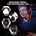 Miniatyrbilde 4 av 5: USB-spillheadset med mikrofon for PS4/PC/PS5/laptop - Headp