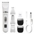Miniatyrbild 1 av 5: 4-i-1-klippmaskin för djurvård Professionellt hundhårstrimmerset LCD-set för djurhår White