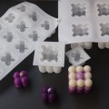 Miniatyrbild 2 av 5: Ljusformar ljus stearinljus DIY gjutformar i silikonform 6 rubiks terning