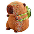 Miniatyrbilde 3 av 3: Capybara-dukke med skilpaddeskall i sittende stilling Vattendelfin Plysjleketøy Capybara-putedukke 25CM