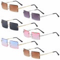 Miniatyrbillede 3 af 4: 3 par firkantede stelfri solbriller Fashion Frameless Eyewear