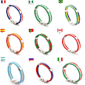 Miniatyrbillede 3 af 7: Mode Rusland Spanien Frankrig Brasilien Flag Leder Team Armbånd Mænd Fodboldfans Høj Kvalitet Par Gave Smykker Canada Flag