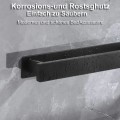 Miniatyrbillede 4 af 5: Håndklædeholder uden boring sort håndklædeholder badeværelse gæstehåndklædeholder vægmontering rustfrit stål mat håndklædeholder (41cm)