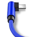 Miniatyrbilde 7 av 8: 3m Slitesterk Flettet Metallisk USB-C Kabel Rask Lading 3.0 Blå usb-c