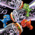 Pikkukuva 2 / 6: Fläkt Dinosaur Bubble Machine Auto Bubble Machine red